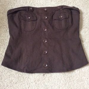 Brown Bebe tube top